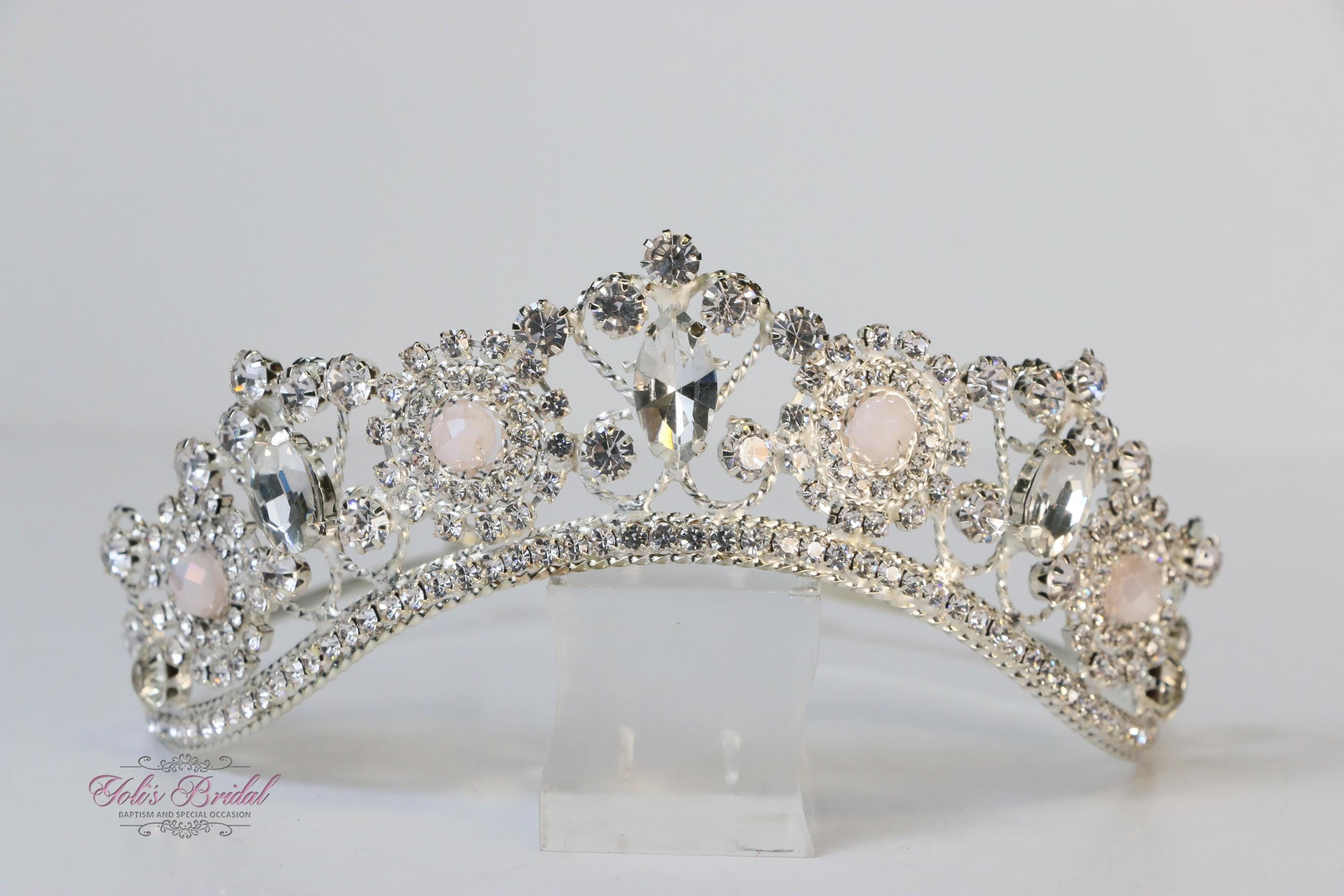 Pink Silver Tiara - Etsy