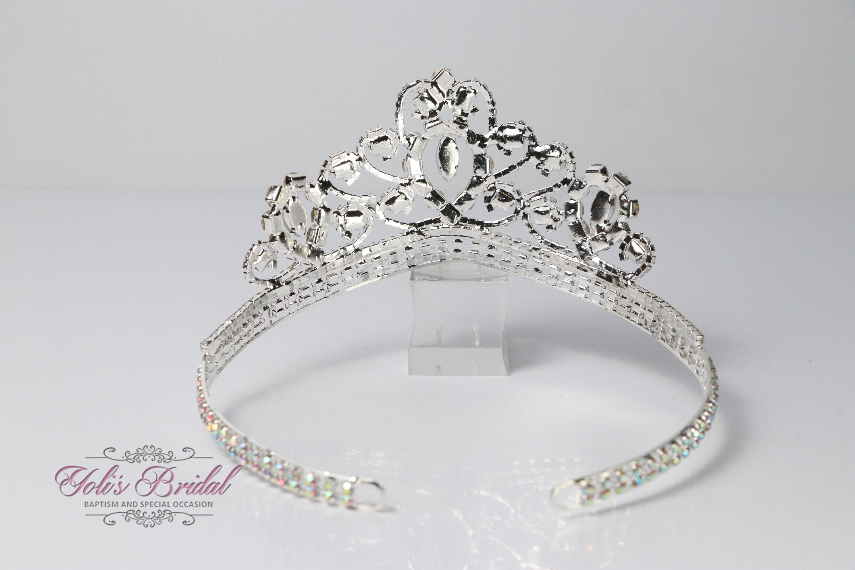 FAST SHIPPING!!! Silver Girl Tiara Aurora Borealis, Gorgeous 