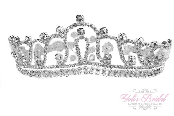 FAST SHIPPING!!! Silver Wedding Tiara, Silver Crystal Bridal  display picture 1