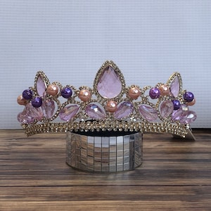 FAST SHIPPING!! Gold Little Girl Sparkling Pearl Tiara with Scepter, Gorgeous crystal crown, Stunning Sparkle Girl Tiara, Communion Princess