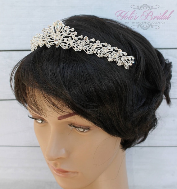 GRACEART Tiara Mit Kristallen – Kopfschmuck Für Hochzeit, Ball & Kostümparty