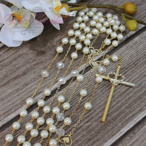 FAST SHIPPING!!! Beautiful Silver or Gold Wedding Lasso with Pearls,  Pearl Wedding Lazo, Lazo para Boda de Perlas, Christian Wedding Lasso