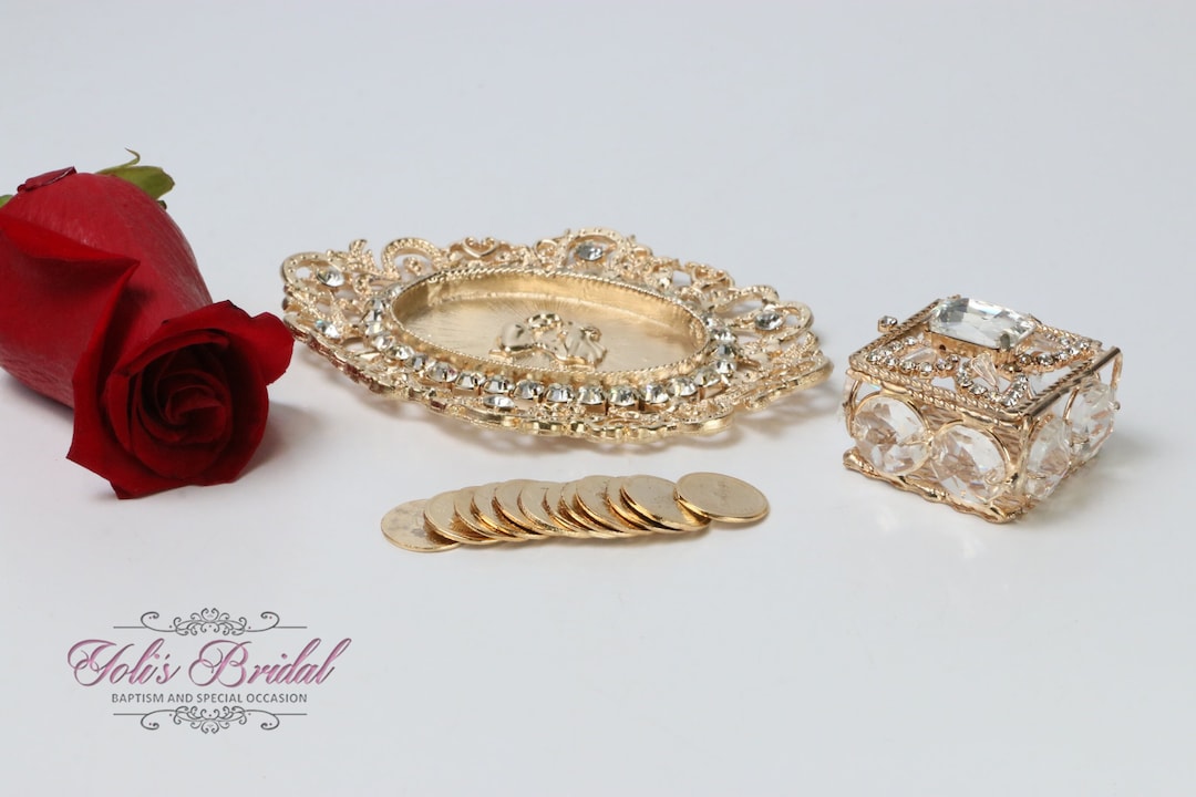 Arras Rings FAST SHIPPING!! Gold Wedding Arras, Arras De Boda, Unity Coins, Wedding ...