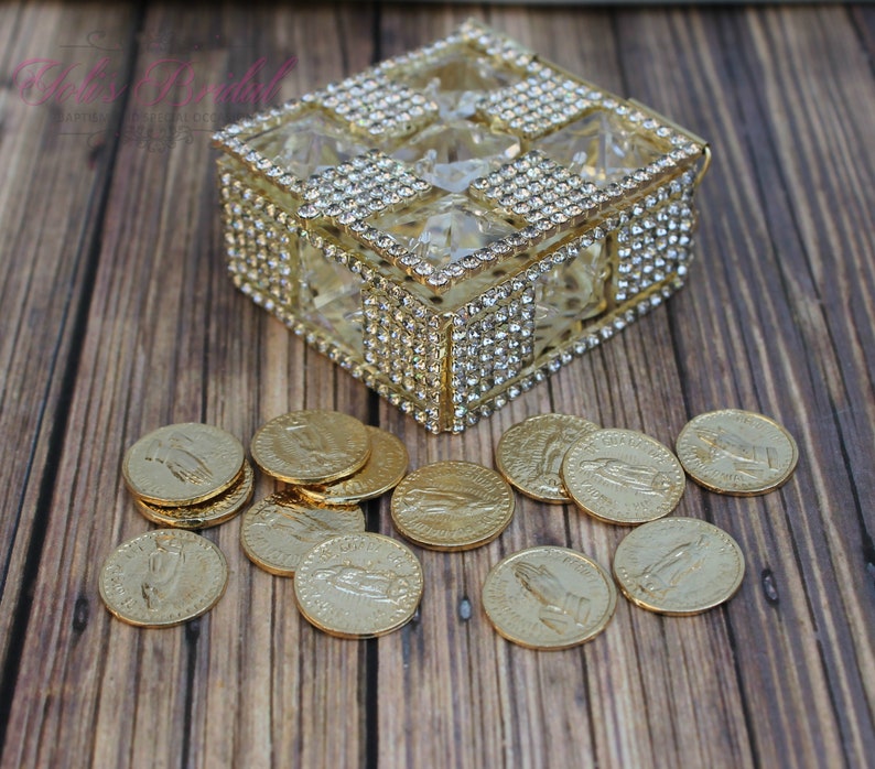 VENTAVENTA Arras de boda de plata u oro caja de anillos | Etsy