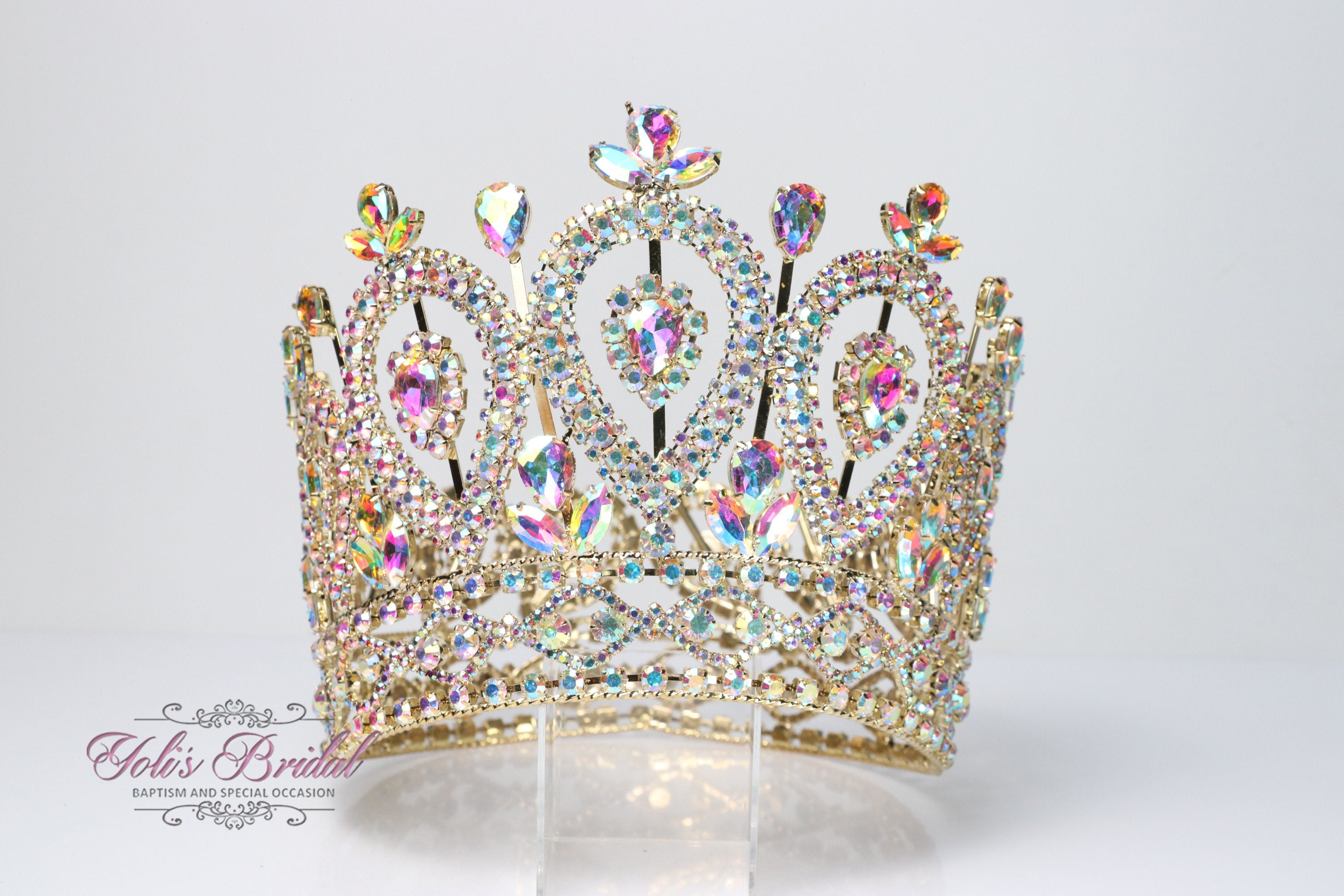 Beautiful Aurora Borealis Tiara Costume Gallery | Aurora Borealis And Pearl Tiara Separates  main image 3
