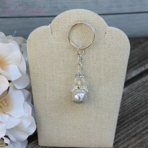 FAST SHIPPING 12 Pieces Silver Angel Key Chain Christening image 7