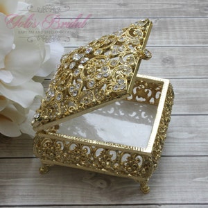 FAST Shipping Beautiful Swarovski Crystal Box, Wedding Ring Box ...