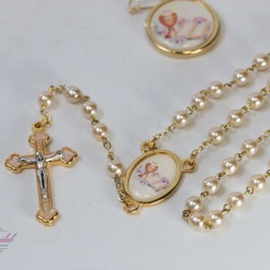 FAST SHIPPING!! Handcrafted Beautiful First Communion Rosary, Communion Rosary, Confirmation Rosary, Rosary Gift, First Communion Gift