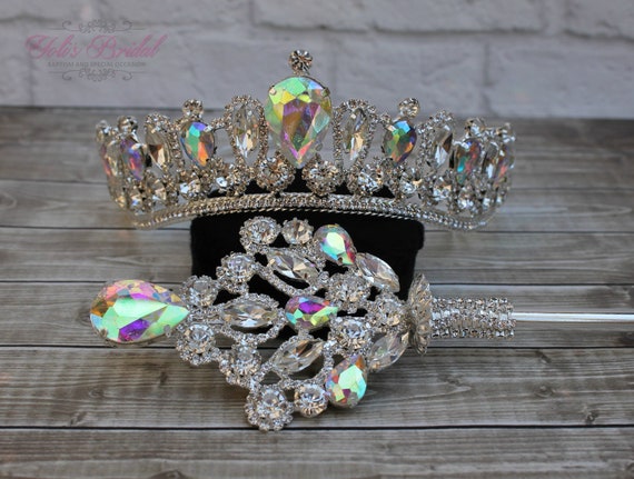 FAST SHIPPING!!! Beautiful Silver Girl Sparkling Tiara With 