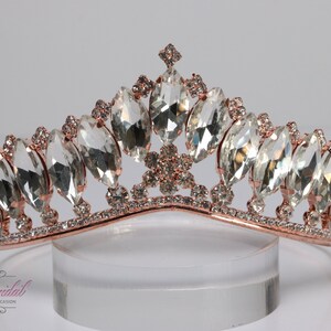 FAST SHIPPING!!! Beautiful Rose Gold Tiara, Little Girl Tiara, Gold and Blue Tiara, Princess Tiara, Rose Gold Little Tiara, Little Girl