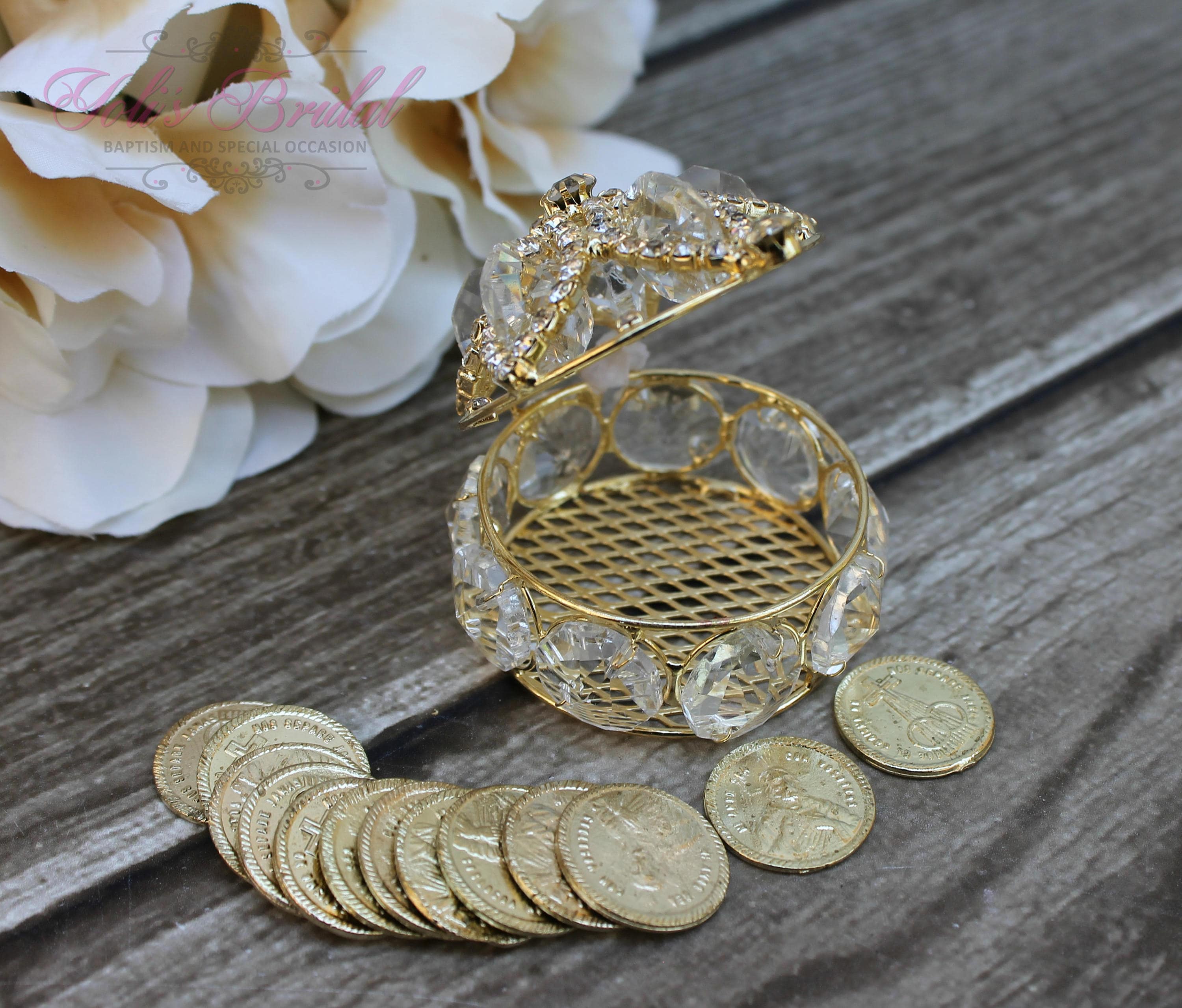 NEW Silver or Gold Wedding Arras Ring Box Arras de Boda Etsy