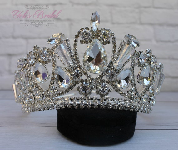FAST SHIPPING!!! Silver Sparkling Tiara, Crystal Tiara  display picture 3