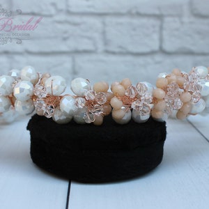 FAST Shipping!!! Rose Gold Headband, Bridal Wreath, Bridal Headband, Wedding Headband, Bride Tiara, Swarovski Halo, Crystal Wreath