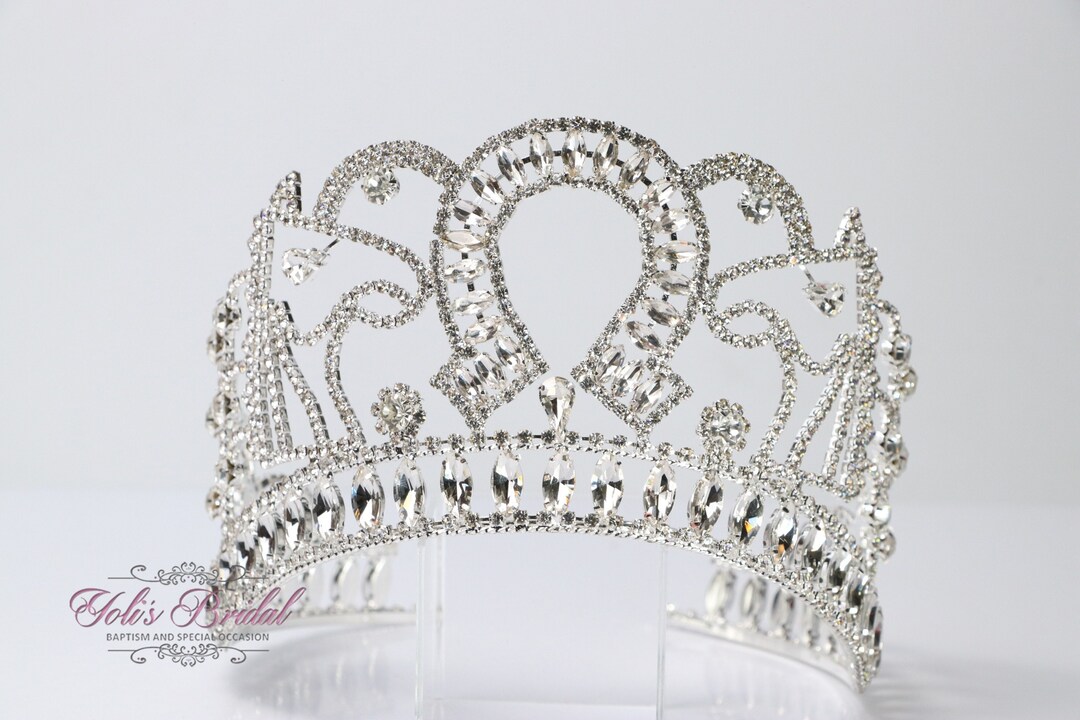 FAST SHIPPING Silver Tiara With Horses and Horseshoe, Royal Crown