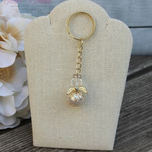 FAST SHIPPING 12 Pieces Gold Angel Key Chain, Christening Favor, Baptism Giveaway, Communion Favor, Confirmation Favor, Baptism Thank you image 3