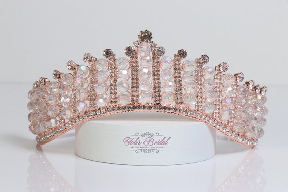 FAST SHIPPING!!! Rose Gold Sparkling Tiara, Rose Gold  display picture 1