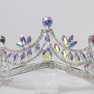 FAST Shipping!!! Silver AB Tiara, Silver Crystal Bridal Tiara, Wedding Tiara, Crown, Princess Tiara, Quinceañera, Sweet 16 Headpiece, XV