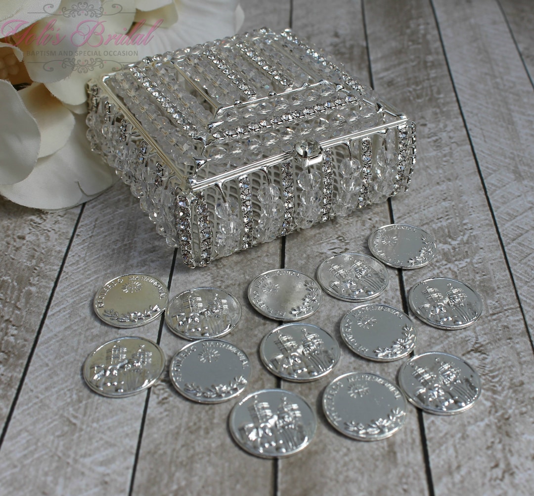 FAST SHIPPING!! Beautiful Sparkling Silver Bridal Arras, Gorgeous ...