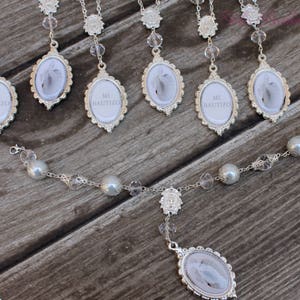 FAST Shipping!! Bracelet Rosary with clasp, Christening Keepsakes, Baptism Favors, Christening Giveaways, Finger Rosaries, Mini Rosary