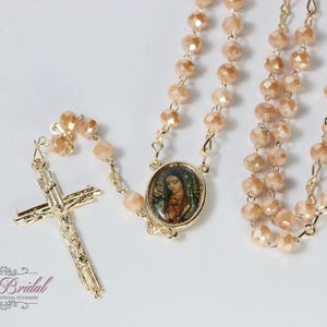 FAST SHIPPING!! Beautiful Gold Rosary, Wedding Rosary, Communion Rosary, Christening Rosary, Confirmation Rosary, Rosary Gift