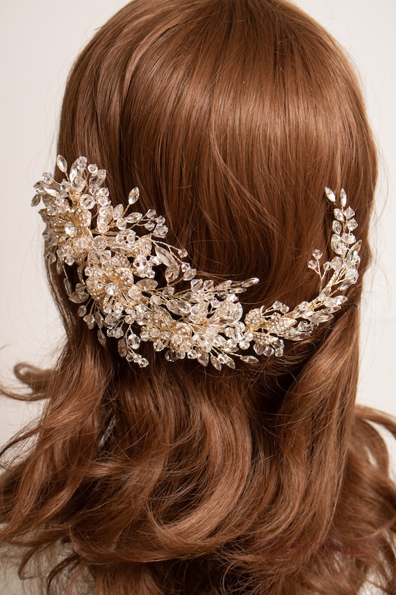 Swarovski bridal headpiece / hair comb Buy SYLVIE Swarovski Bridal Hair Comb and Headpiece – Ellee  main image 4