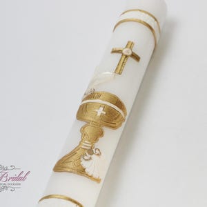 FAST SHIPPING!! 12&quot; First Communion Candle, Beautiful Communion Candle, Communion Gift, First Communion, Communion Ceremony, First Communion