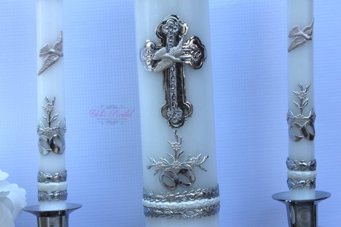 Wedding Unity Candle Set With or Without the Candle Holder Etsy