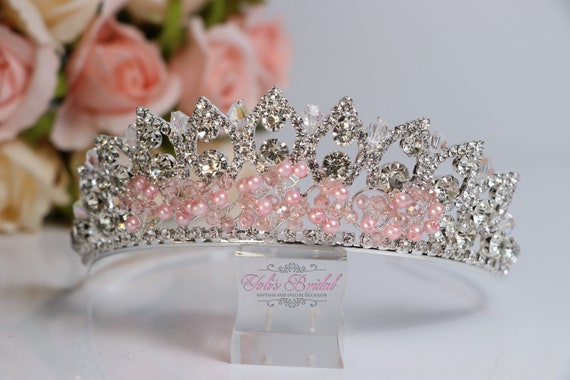 Gorgeous Crystal Tiara FAST SHIPPING!!! Beautiful Silver Girl Sparkling Tiara With  main image 4