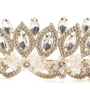 FAST SHIPPING!!! Gold Tiara, Royal Crown, Bridal Crown, Wedding Tiara, Quinceañera Crown, Sweet 16, Pageant, Tall Tiara, Homecoming