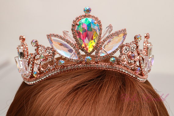 FAST SHIPPING!! Rose Gold Little Girl Tiara, Royal Crown  display picture 1