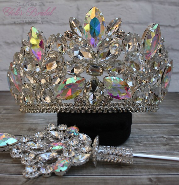 FAST SHIPPING!!! Beautiful Silver Bridal Sparkling Tiara  display picture 1