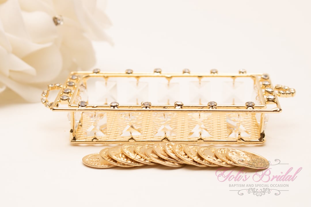 FAST SHIPPING!! Beautiful Sparkling Gold Bridal Arras, Gorgeous Crystal ...