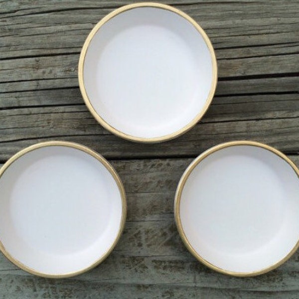 Mini Blush + Gold Ring Dish | Hand Painted | 2.5" Diameter | Soft Pink