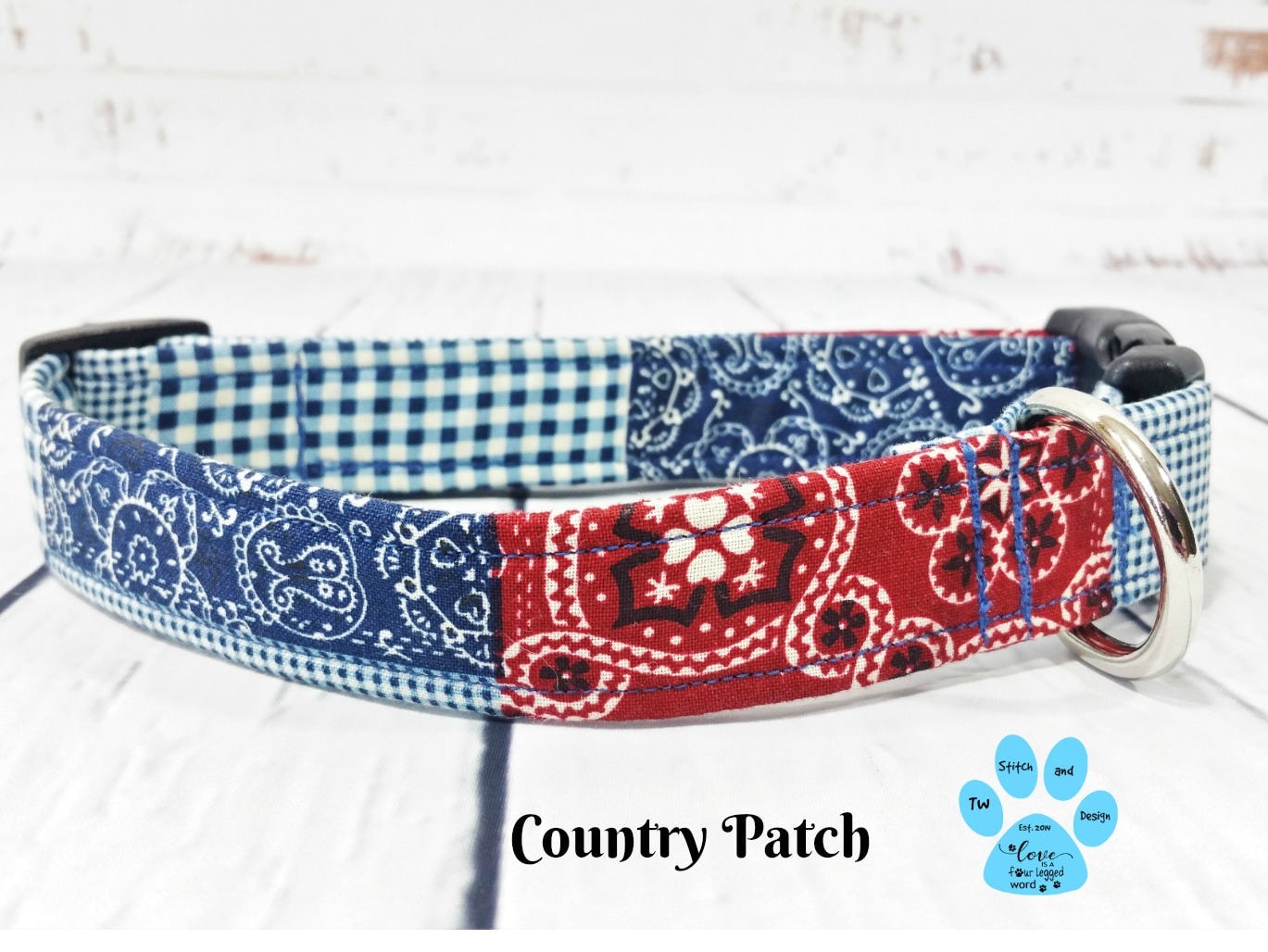 Plaid Dog Collar Country Dog Collars Farm Style Dog Collar Etsy