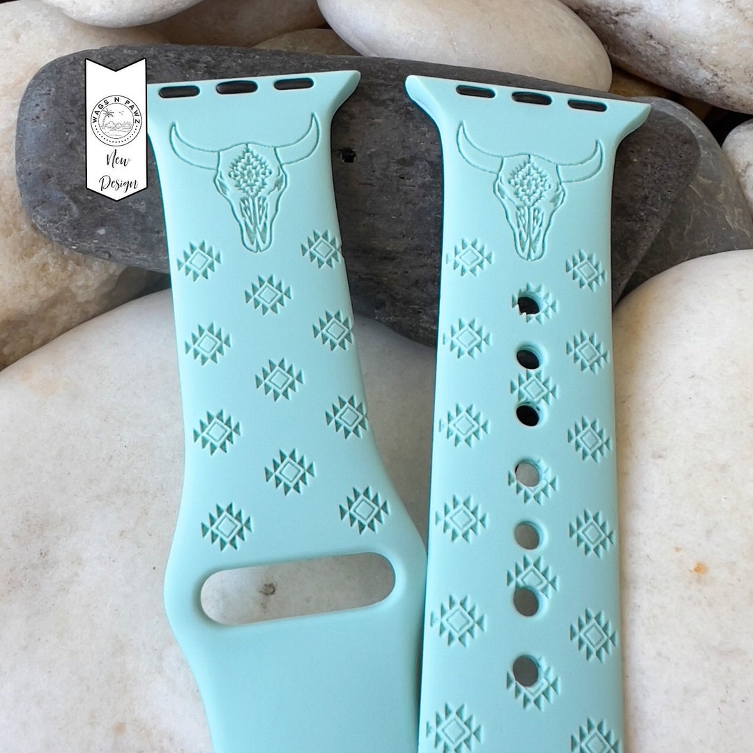 Western Watch Band Design Silicone Laser Engraved Watch Band Etsy