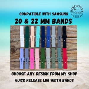 20mm 22mm Silicone Watch Band: Engraved Quick Release Strap