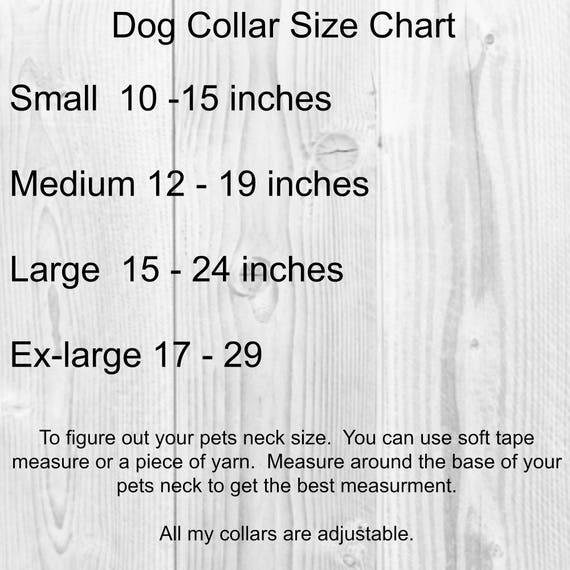 Dog Collar Size Chart In Inches