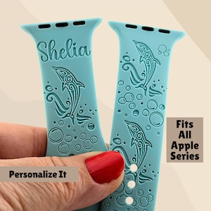 Personalized Dolphin Apple Watch Band: Coastal Marine Life Gift