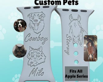 Custom Dog Watch Band Personlized Pet Photo Watch Strap Apple Band New Dog Owner Gift Memorial Lost Pet Keepsake Birthday Present Coworker