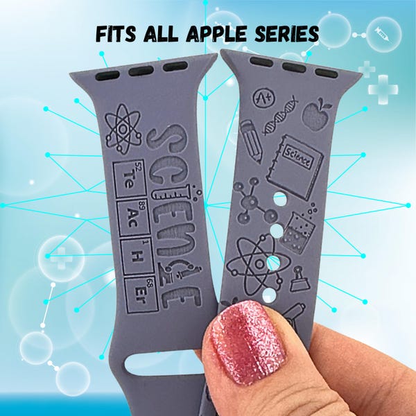 Engraved Science Teacher Silicone Watch Band: Gift for Educators