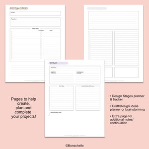 Creatives Planner, Printable Planner Page Inserts for Crafters, Artists ...