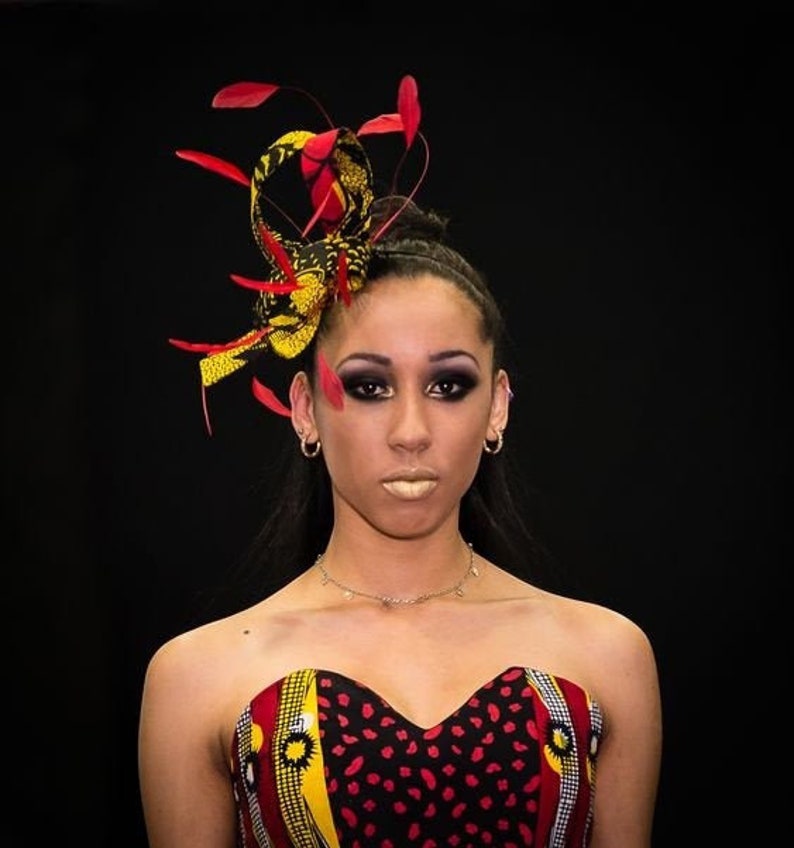 African Print Fascinator Wedding Fascinator Ascot Races Etsy