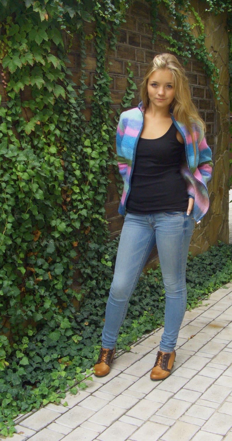 Gift Idea Gift felt eco naturally felt.Love Handmade,Author jacket The fun woolen fashion Beautiful
