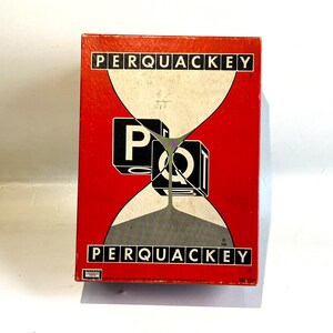 Vintage Perquackey Midcentury Board & Word Game Collectible Quirky Rec Room Decor