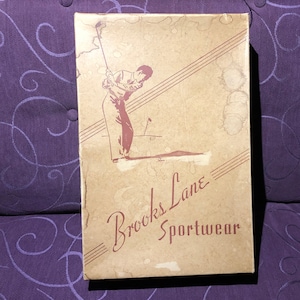 Vintage Brooks Lane Golf Sportwear Fashion Box With Lid Old Clothier Collectible Golf Advertising Promotion Gift Box Wall Art Storage