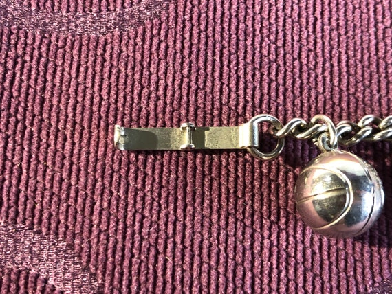 Vintage WWII Silver Charm Bracelet With Unique Se… - image 9