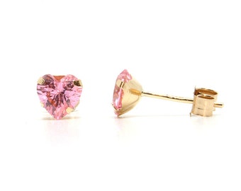 Open Heart Stud Earrings 9ct Yellow Gold Hallmarked Brand New Boxed