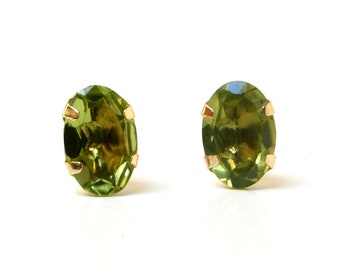 9ct Gold Peridot Studs earrings with Free gift box