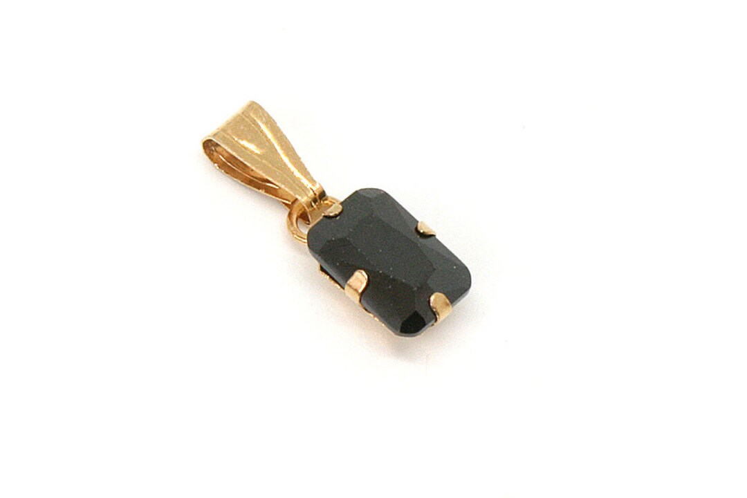Pendentif Or Massif 9 Carats Noir Et Or - Forme Cylindrique - Neuf Sans Emballage (Fabriqué En France)