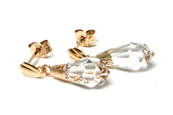 9ct Crystal Earrings 9ct Crystal Earrings